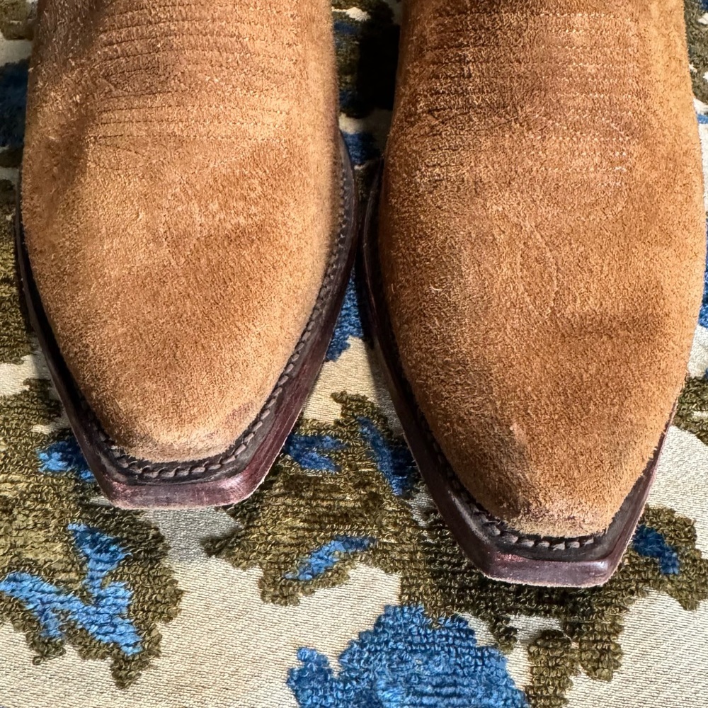 Tecovas Tan Suede Boots
